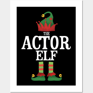 Actor Elf Matching Family Group Christmas Party Pajamas Posters and Art